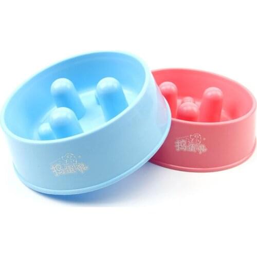 Pet bowl dog anti choke dog bowl plastic wholesale pet supplies slow eat Pet Dog Preventing Choking Dog Feeder healthy design