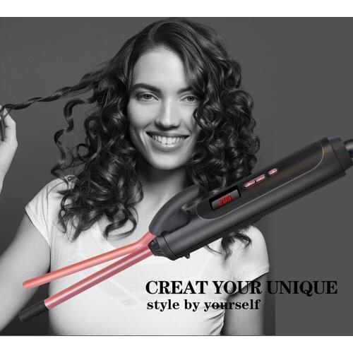 Portable Curling Iron Tourmaline Ceramics Hair Curler Professional Hair Styling Tool for All Hair Types can CSV