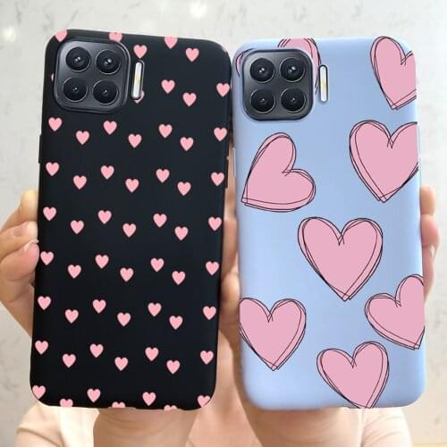 Reno 4 Lite Love Heart Case For OPPO F17 Pro Case Silicone Fundas Soft Bumper Cover For OPPO Reno4 Lite CPH2125 A93 F17Pro Shell
