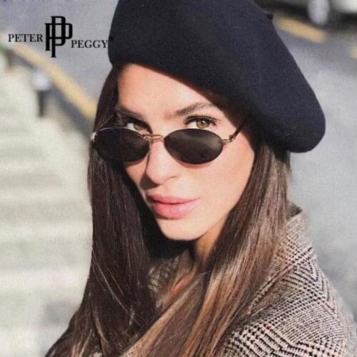 Vintage Metal Oval Sunglasses Clear Lens Women Brand Designer Fashion Modern Sun Glasses Men Punk Shades Oculos Feminino UV400