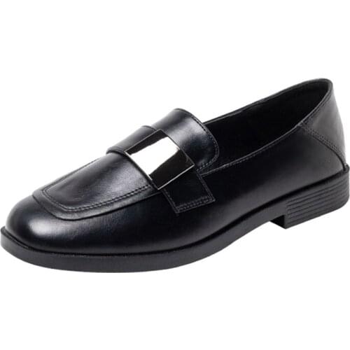 Women Low Heel Oxford Shoes Casual British Style Slip On Ladies Classic Single Shoes Female Footwear