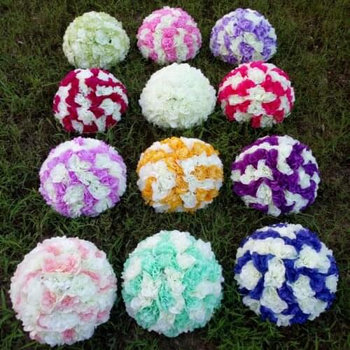 Hot sale 35CM 51 head wedding dahlia Roman column flower T station Silk ball decorative outdoor road lead flower props