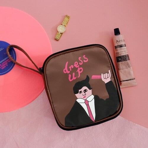 YIZI Original Design Cartoon Printed Nylon Cosmetic Bag Womens Fashion Clutch Dress Up Bag Luxury Handbag