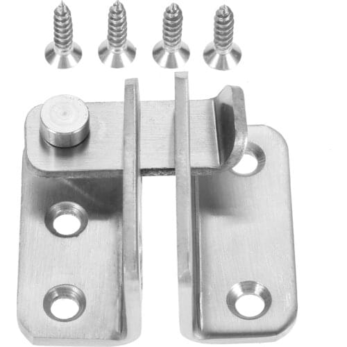 1pc Door Hasp Latches Left Right Stainless Steel door Latch for Doors Window Cabine Drawer Furniture Anti-theft Lock Hardware