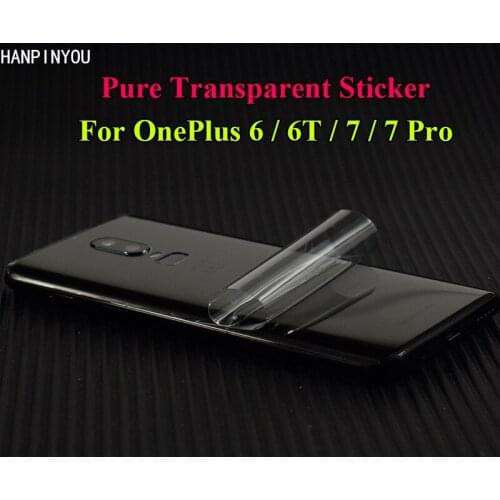 For OnePlus 7 7Pro 6 6T Rear Cover Protective Sticker Durable Pure Transparent Back Screen Protector Film Guard
