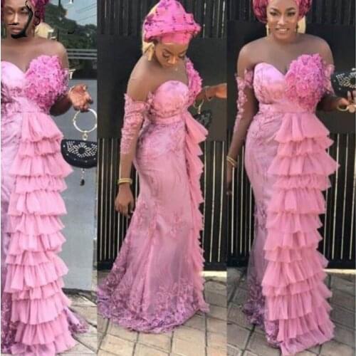 New Plus Size Evening Dress Mermaid vestido de festa abiye robe e soiree Africa Formal Dress Evening Dress Elegant Long Sleeve