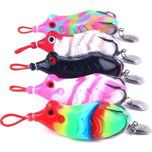 1 PC Frog Lure 7cm 12.8g Pesca Spinner Spoon Fishing Lure Sillicon Bait Fake Lure for Snakehead Bass Pike Pesca Bait Fishing