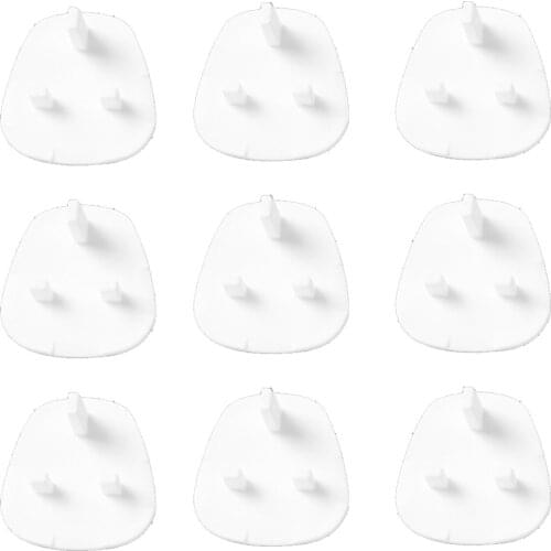 12pcs Outlet Plug Covers Childproof Electrical Socket Covers Baby Safety Outlet Caps for 3-pin UK Sockets White