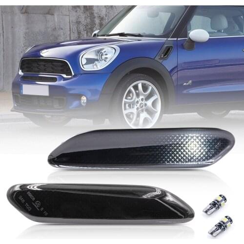 2PCS For Mini Cooper R60 Countryman 12-17 R61 Paceman 12-17 Smoke Lens OEM Side Marker Light Turn Signal Blinker Lamp