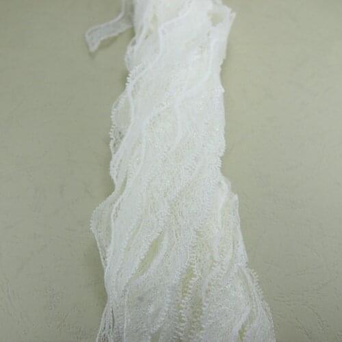 Vs ivory NON-Elastic non-stretch Lace trim DIY sewing garment accessories 21mm width 140 yards CD020007572