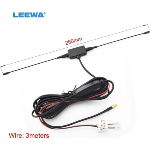 LEEWA Car MCX Active antenna with built-in amplifier for digital TV #CA914