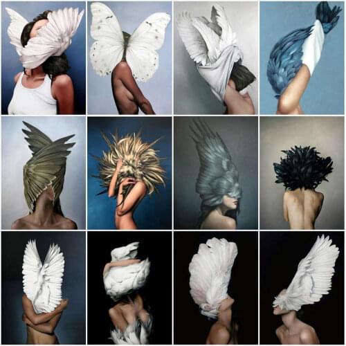 AZQSD DIY Coloring By Numbers Girl Drawing On Canvas Unique Gift Unframe Oil Painting By Numbers Portrait Decor For Home