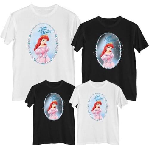 Disney Snow White T-shirt Comfortable 100% cotton Fashion T-shirts for girls Women t-shirts mother daughter matching clothes