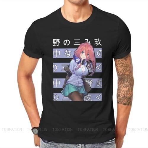 Quintessential Quintuplets Manga Anime Miku Nakano Tshirt Graphic Men Vintage Goth Summer Mens Clothing Cotton Harajuku T Shirt