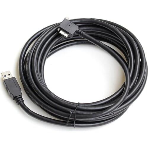 90 Degree Left Angled Micro B USB 3.0 Lock Screw Mount to USB 3.0 USB3.0 A Type Male Data cable 1.2m 3m 5m