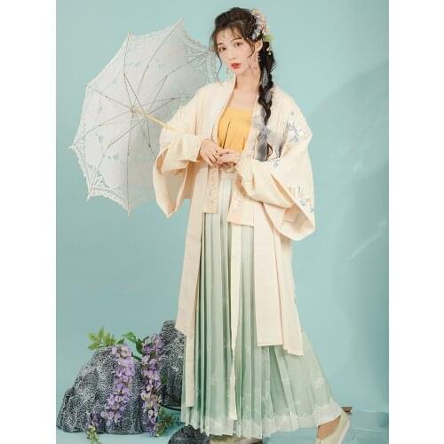 2021 chinese hanfu dress song dynasty ancient costumes fairy princess suit casual daily hanfu exquisite embroidery design dress