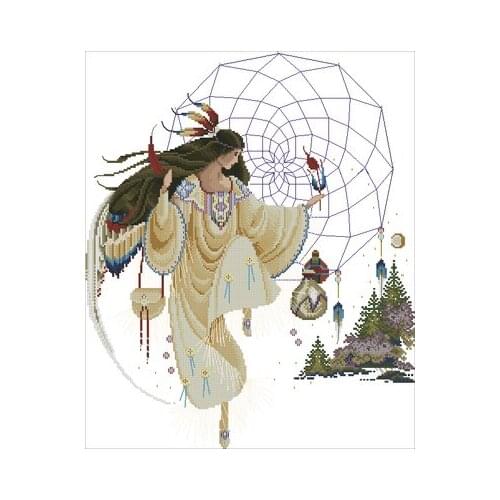 25-BR07-Earthdancer Counted Cross Stitch 11CT 14CT 18CT DIY Cross Stitch Kits Embroidery Needlework Sets