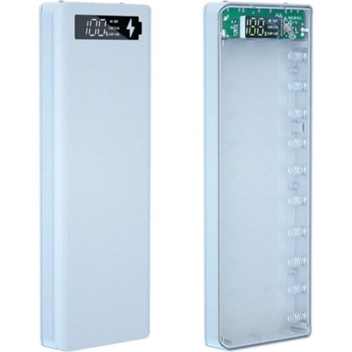 Newesoutorry Detachable QC3.0 USB LCD Display DIY 10x18650 Battery Case Power Bank Shell Box Without Battery Powerbank Protector