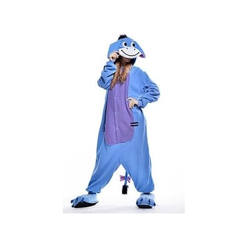 New Cosplay Blue Donkey Polar Fleece Adult For Pajama