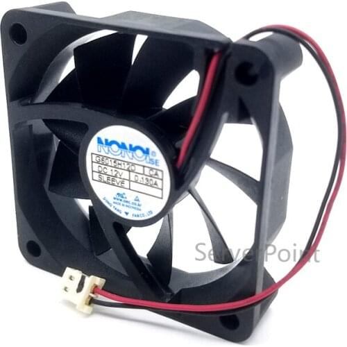 NEW for G6015H12D DC12V 0.130A 2pin 2wire 6015 60X60X15MM Cooling Fan