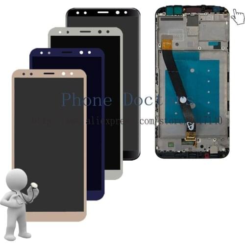 5.9'' New Full LCD DIsplay + Touch Screen Digitizer Assembly With Frame For Huawei Honor 9i RNE-L02 / Nova 2i RNE-L22 ; Tracking