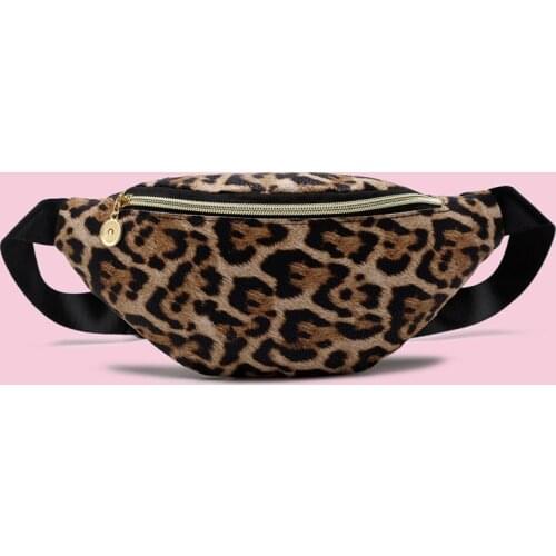 Leopard Print Womens Waist Bag PU Leather Belt Bag Lady Fashion Practical Fanny Pack Shoulder Crossbody Chest Bags