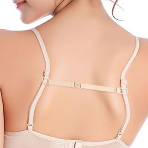 Adjustable Non-slip Bra Strap Elastic Clips Holder with Bolts Style Buckle HSJ88