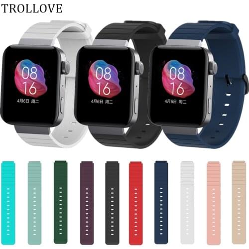 Silicone Sports Strap for Xiaomi Mi Smart Watch MIUI 2019 New Watch Band Belt Wristband Straps Bracelet Rubber Watchband