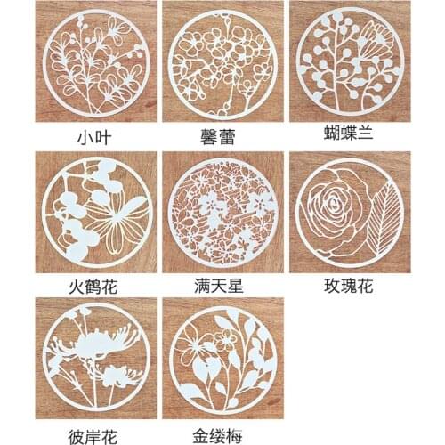 Hand Copying Template Lace Ruler Set 8 PCS/Lot Hollow Painting Tools Simple Material Artifact Drafting Board