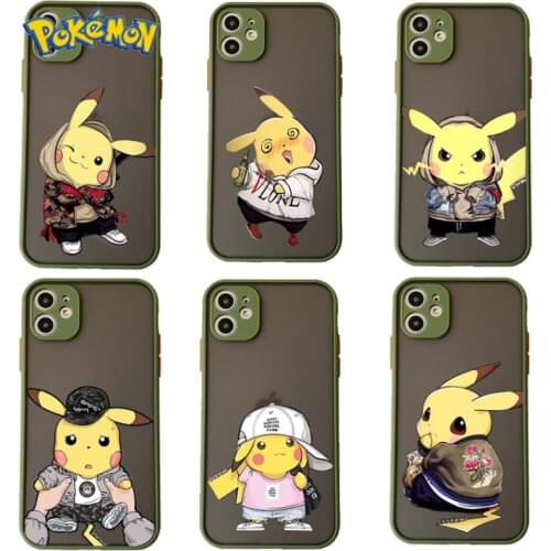 Pokemon Pikachu Phone Case for IPhone 7 / 8 / Plus X / XS / XR / XS Max / 11 / 11 Pro Cute Cartoon Anti-fall Silicone Case Gift