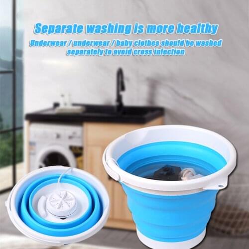 Folding Laundry Tub Basin Portable Mini Washing Machine Automatic Clothes Washing Bucket ALI88