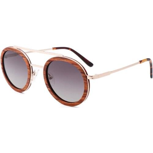 New Fashion Wood Bamboo Sunglasses For Women and Men,Polarized Lens Oversized Retro Sun glasses UV400