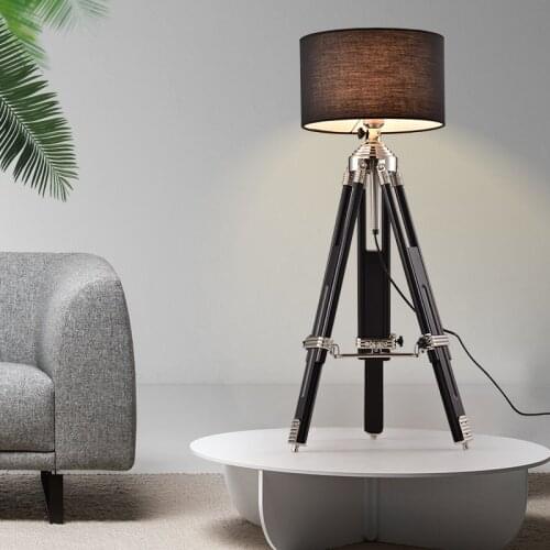 Postmodern Nordic design telescopic tripod lamp foot bedside desk sitting room bedroom cloth cover adjustable height desk lamp