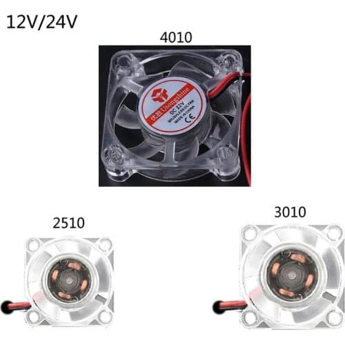 2510 3010 4010 Cooling Fan LED Fan 12V 24V Silent Luminous Hydraulic Bearing Fan Quiet Cooler heatsink 3D Printer Parts