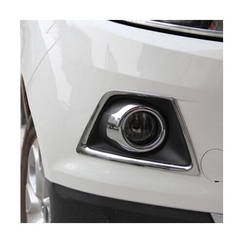 High Quality Car front fog lamp cover head fog light cover trim for FORD ECOSPORT 2013-2016 abs chrome 2pcs per set