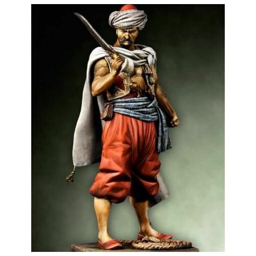 1/24 75mm ancient warrior stand (WITH BASE ) Resin figure Model kits Miniature gk Unassembly Unpainted