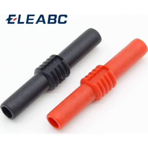 10Pcs Insulated Red and Black 4mm Female to Female Banana Jack Adapter Connector