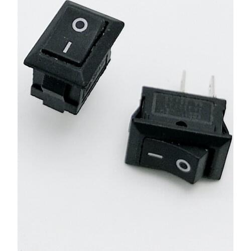 10pcs/lot Black 2 pin boat switch power switch copper feet 14.5X10mm 3A/250V KCD1-11 ON/OFF switch