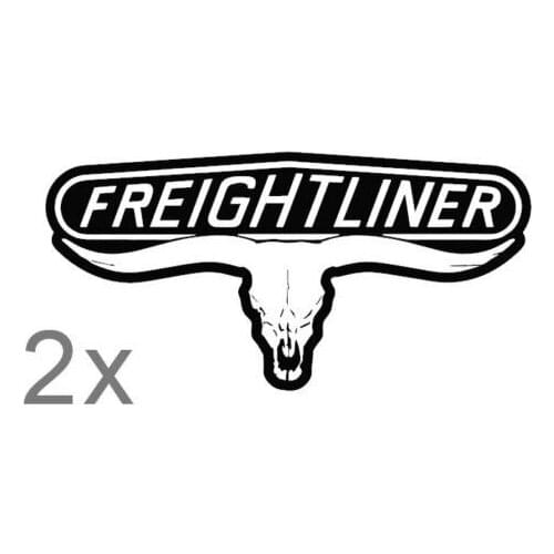 2Pcs) Two 8" x 4" Freightliner style decals stickers Semi Tractor Freightliner
