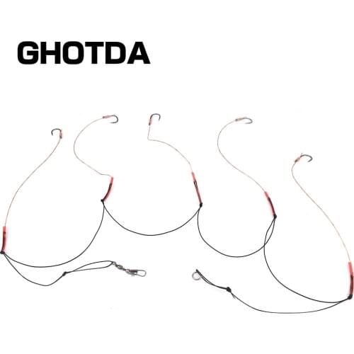 2018NEW 3pcs High Carbon Steel Fishhooks with 5 Small Hook Rigs Swivel Fishing Tackle Lures Pesca Baits String Hook fishing Hook