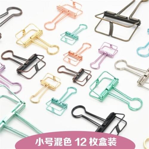 5/6pcs Metal Binder Clips School Office Learning Supplies Dovetail Clip Test Paper Clip High Quality Medium Small