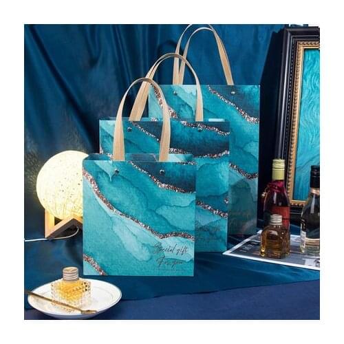 5pcs/lot High-end Luxury Clothing Shopping Paper Bag Wedding Birthday Party Gift Bags Party Decoration Supplies