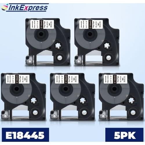 5PK 18445 For DYMO Rhino IND Vinyl Label Tape 19mm 18445 Vinyl Industrial Tape Cartridges For DYMO Rhino 4200 5200 Label Maker