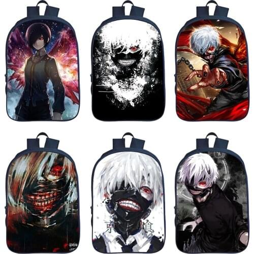 Anime Tokyo Ghoul Backpack Boy Girl Bag Men Large-capacity Double-layer Rucksack Women Bag Student Bookbag Teen Mochila