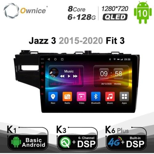 Carplay 8Core DSP Android10.0 DSP Car DVD Player GPS navigation for Honda Jazz 3 Fit 3 2015-2020 4G LTE 4G+128G Multimedia Radio