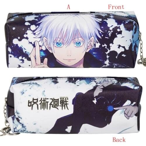 1pc Cartoon Itadori Yuji Stationery Storage Case Anime Jujutsu Kaisen Long PU Leather Pencil Bag
