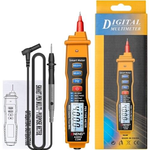 A3003 Pen Type Digital Multimeter 4000 Counts w/ AC/DC Smart Multimetro Tester Ohm Capacitance Hz Voltage Meter