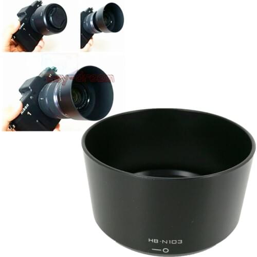 Lens Hood Sun Shade replace HB-N103 N103 for Nikon 1 NIKON1 Nikkor VR 30-110mm f/3.8-5.6 / 30-110 mm F3.8-5.6 J3 V1 V2 V3 HBN103