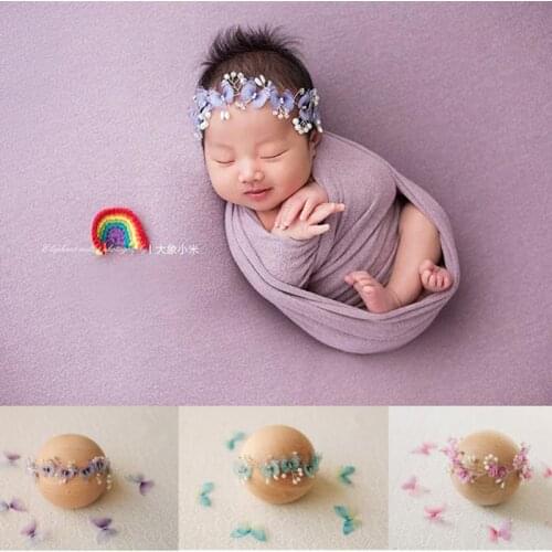 Dvotinst Newborn Baby Photography Props Fairy Butterfly Pearl Headband Headwear Headdress Fotografia Studio Shoots Photo Props