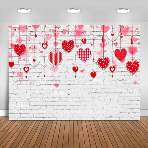 Photography backdrop Valentine Brick Wall Background for photo booth studio Newborn Portrait backdrop for photographic Studio